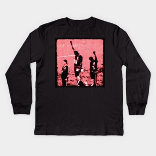 Black power - track & field Kids Long Sleeve T-Shirt